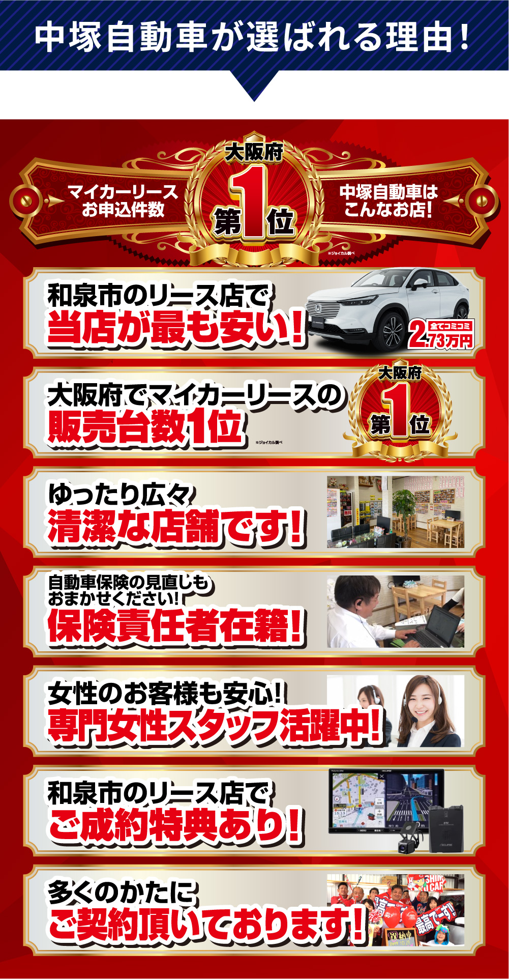 中塚自動車が選ばれる理由