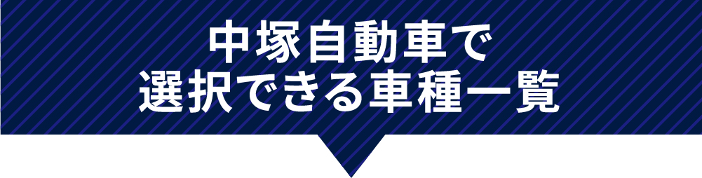 中塚自動車で選択できる車種一覧